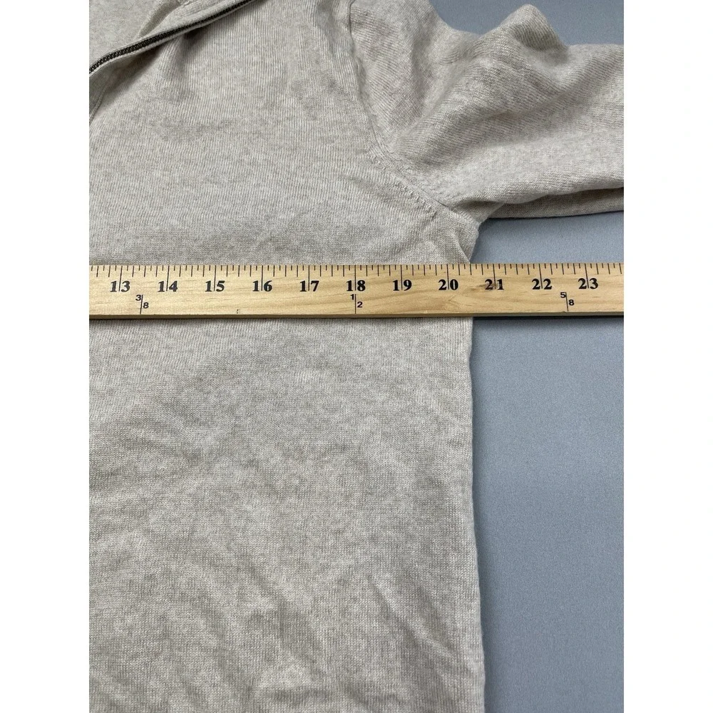 Banana Republic Men Sweater Large Italian Merino Wool Quiet Luxury Minimal Beige